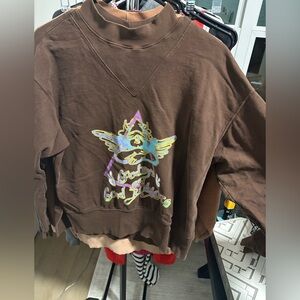 Boys Lie Brown Graphic Sweatshirt Long Sleeve